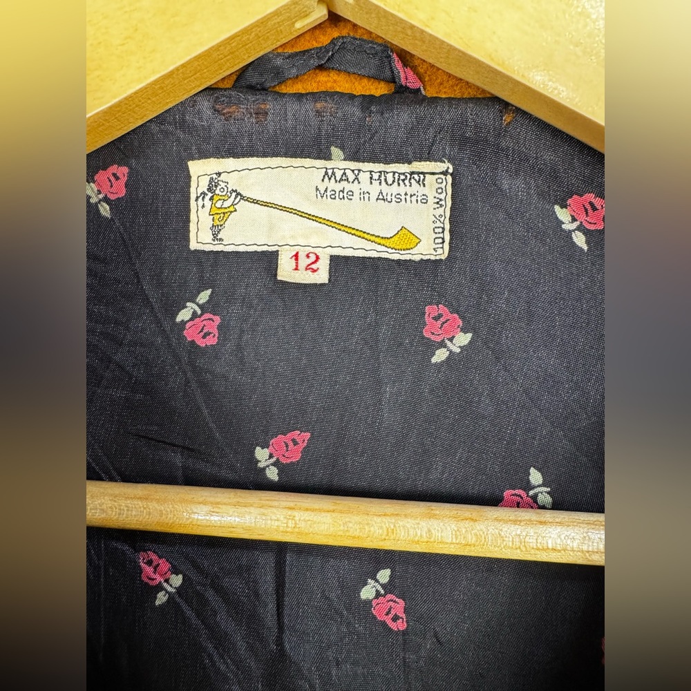 Max Hurni Mustard wool vintage  Cape from Austria size 12 - Picture 6 of 13
